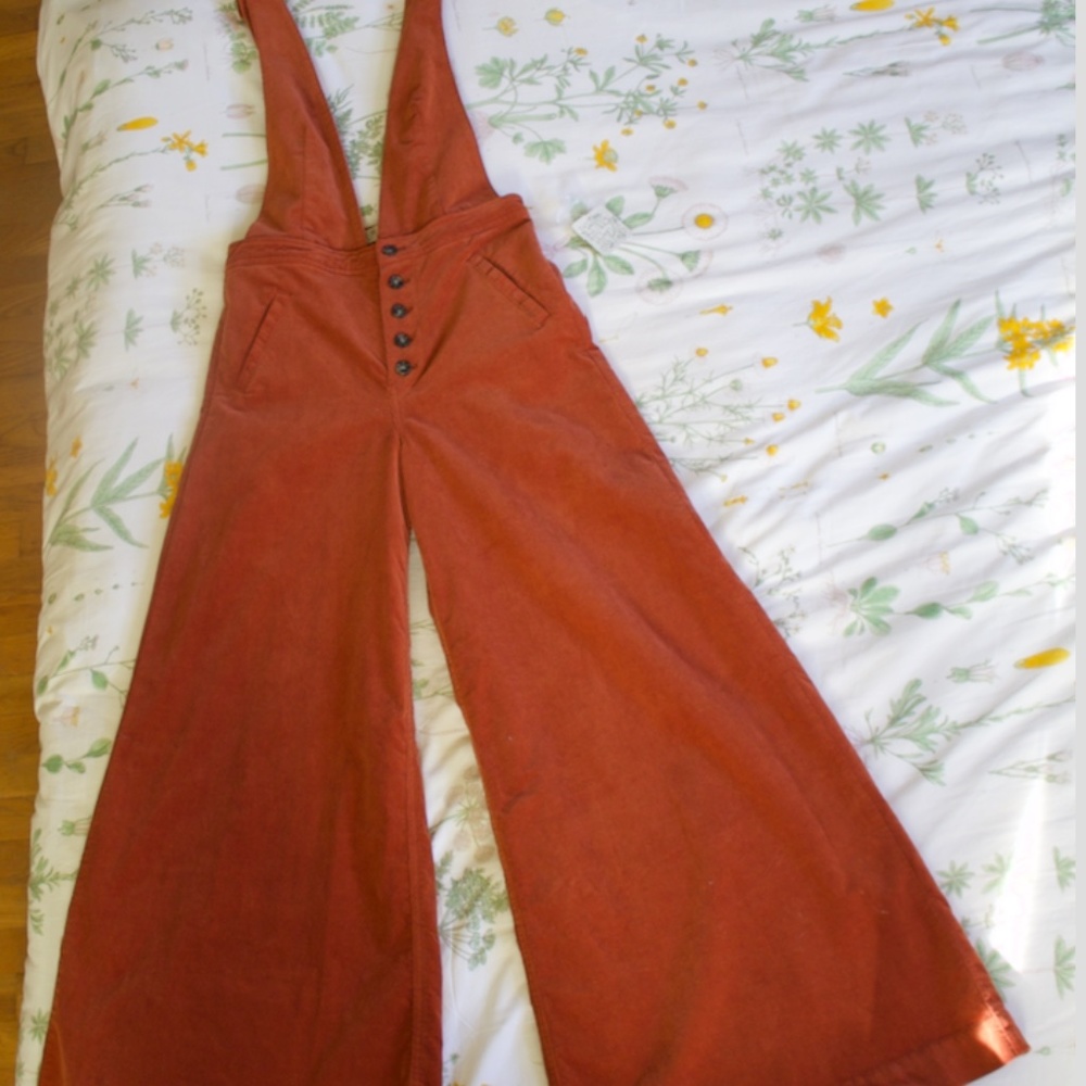 Funky Fun Corduroy Flare Overalls